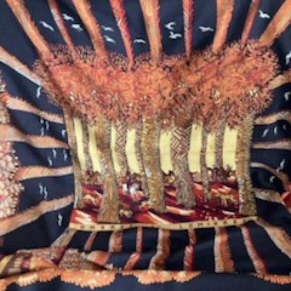 Hermes "Ombres et Lumieres" Cashmere and Silk Vintage Shawl - Picture 2 of 7